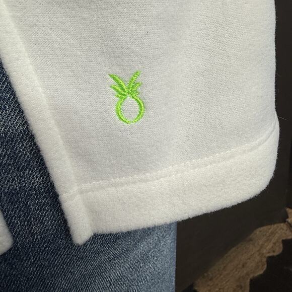 Dudley Stephens Park Slope Fleece Top White Size M 3/4 Sleeve Pullover - Picture 5 of 10